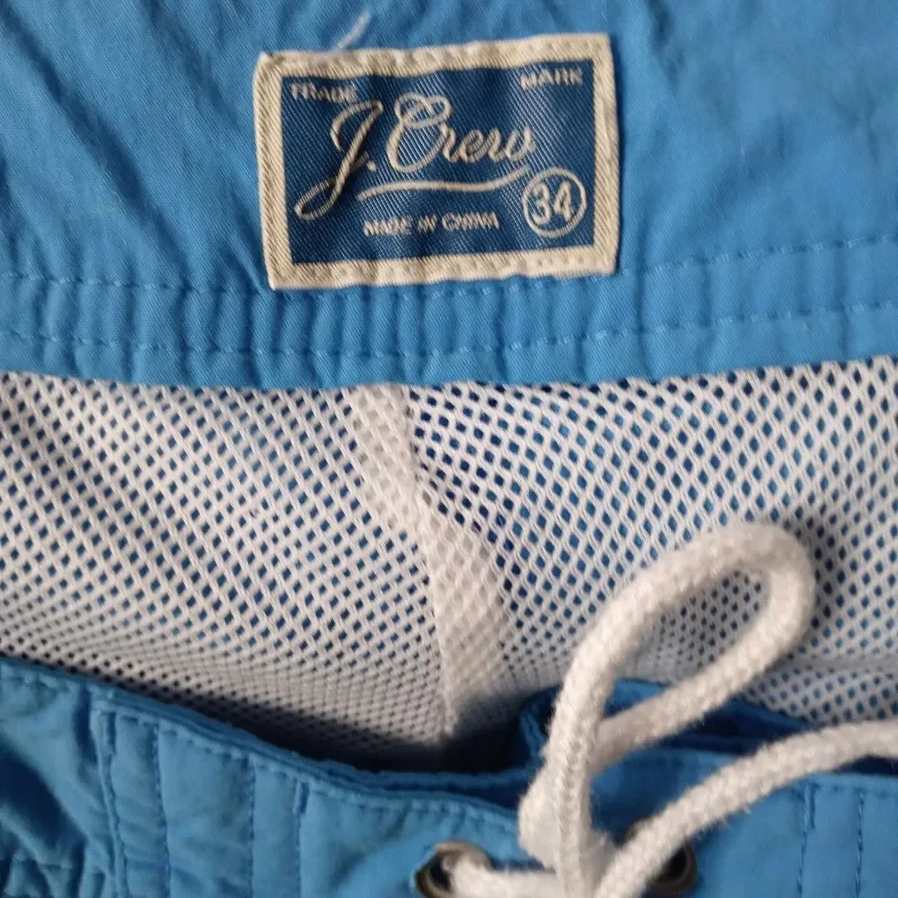 J. Crew blue swim trunk size 34
